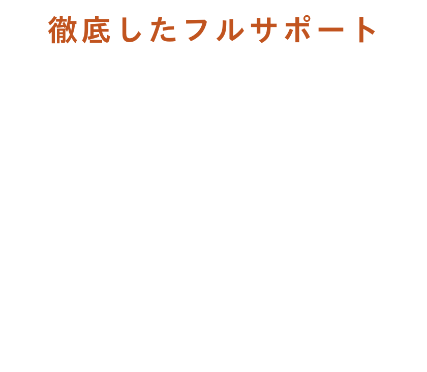 徹底したフルサポート・就職